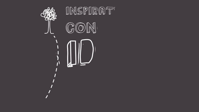 Idea buzzwords appearing with doodles