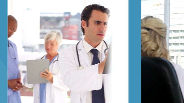 Medical business montage