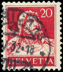 SWITZERLAND - CIRCA 1933: A stamp printed in the Switzerland sho