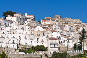 Fototapeta na wymiar Panoramic view of Monte Sant'Angelo. Puglia. Italy.