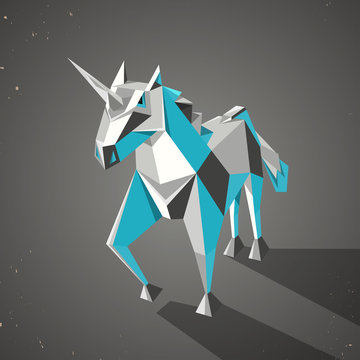 Three Dimensional Magic Origami Unicorn From Folded Paper