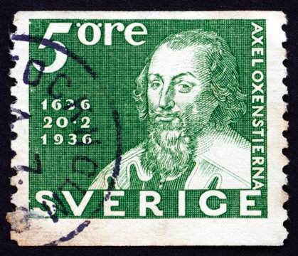 Postage Stamp Sweden 1936 Chancellor Axel Oxenstierna