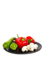 Peppers and mushrooms