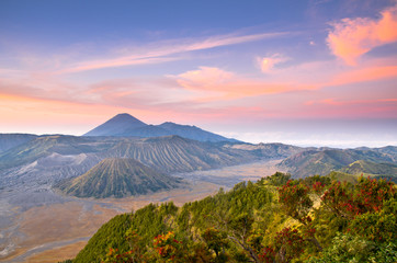 Bromo volcano at sunrise,Tengger Semeru National Park, East Java