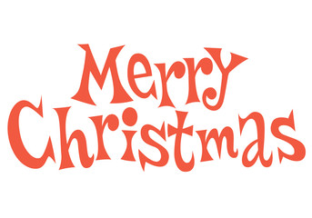 Merry Christmas text lettering