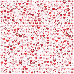 Template Background Valentine's day, Love icon