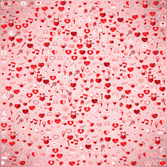 Template Background Valentine's day, Love icon