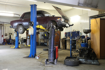 a car repair garage