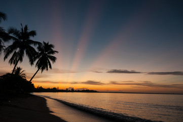 Fototapeta Wschód słońca na Karaibach obraz