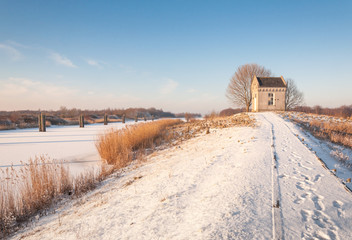Winter landscape in the Netherlands