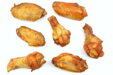 baked chicken wings - obrazy, fototapety, plakaty