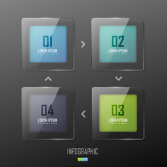 Vector colorful glass banners