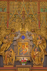 Vienna - gothic polychrome side altar in Maria am Gestade