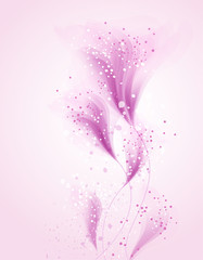 Vector background with pink flowers
