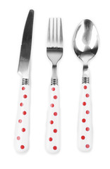 Kitchen cutlery isolated on white