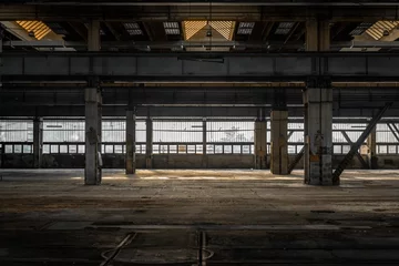 Fotobehang Large industrial hall of a repair station © Sved Oliver