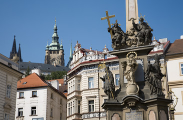 Fototapeta na wymiar Praga - barokowa kolumna Trójcy Świętej