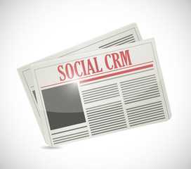 social crm newspaper illustration design