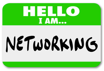 Networking Nametag Sticker Meeting People Making Connections
