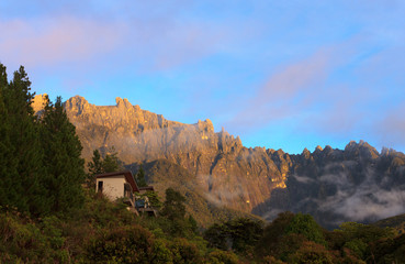 Sunrise view of Mount Kinabalu at Sabah, Borneo, Malaysia