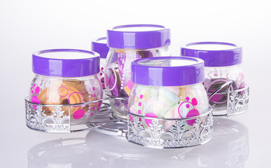 candy jar on a background