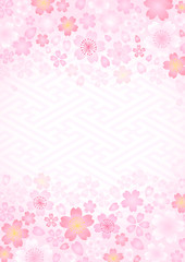 かわいいサクラ和柄背景