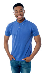Fototapeta premium Cheerful young african model
