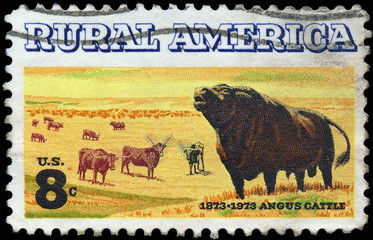 UNITED STATES OF AMERICA - CIRCA 1973: a stamp printed in the US