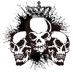 頭蓋骨とペイント