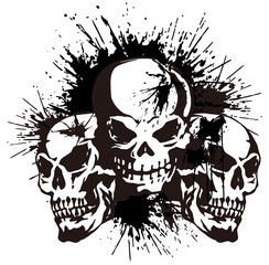 頭蓋骨とペイント