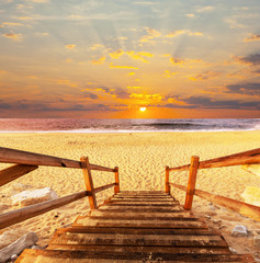 Obrazy na Plexi  Promenada na plaży