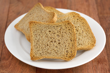 healthy toasts on plate