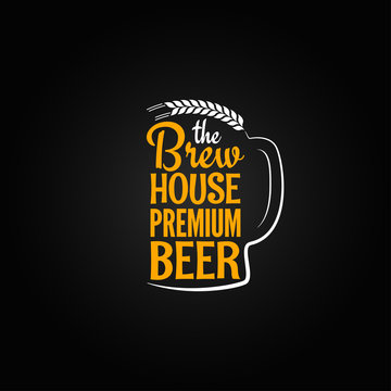 beer bottle glass house design menu background