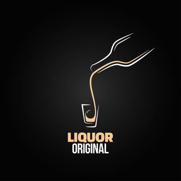 liquor shot glass bottle design menu background