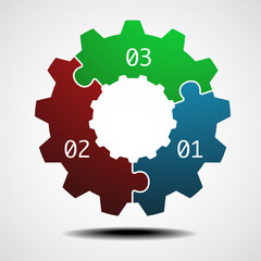 cogwheel infographic template