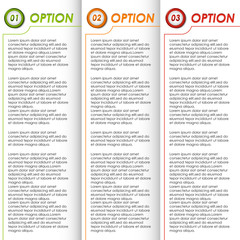 Fototapeta premium Colored options brochure background
