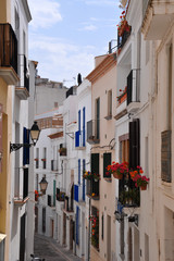 Fototapeta na wymiar A small street in Sitges
