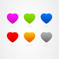 business logo heart icon button