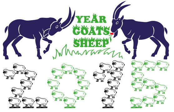 Year goats, sheep
