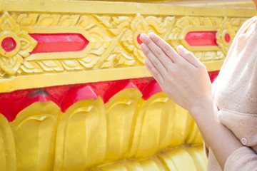 Thai Culture,Close Up Praying Hand