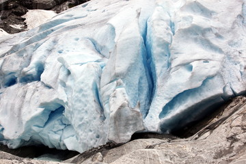 Norway, Jostedalsbreen National Park. Famous Briksdalsbreen glac