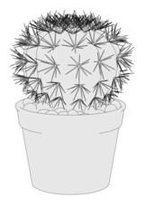 cartoon image of cactus flowers