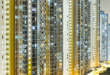 Fototapeta na wymiar Cityscape in Hong Kong at night