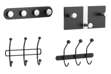 realistic 3d render of clothes racks