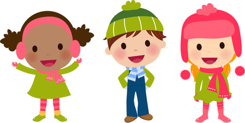 boy and girls,winter