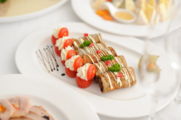 Tomato and Eggplant Rolls