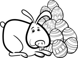 easter bunny cartoon coloring page