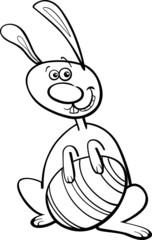 funny easter bunny coloring page