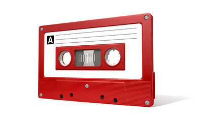 Red Audio Cassette Tape
