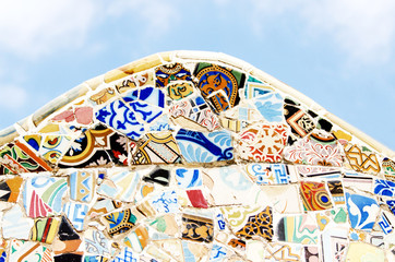 Fototapeta premium Detailed fragment of ceramic wall